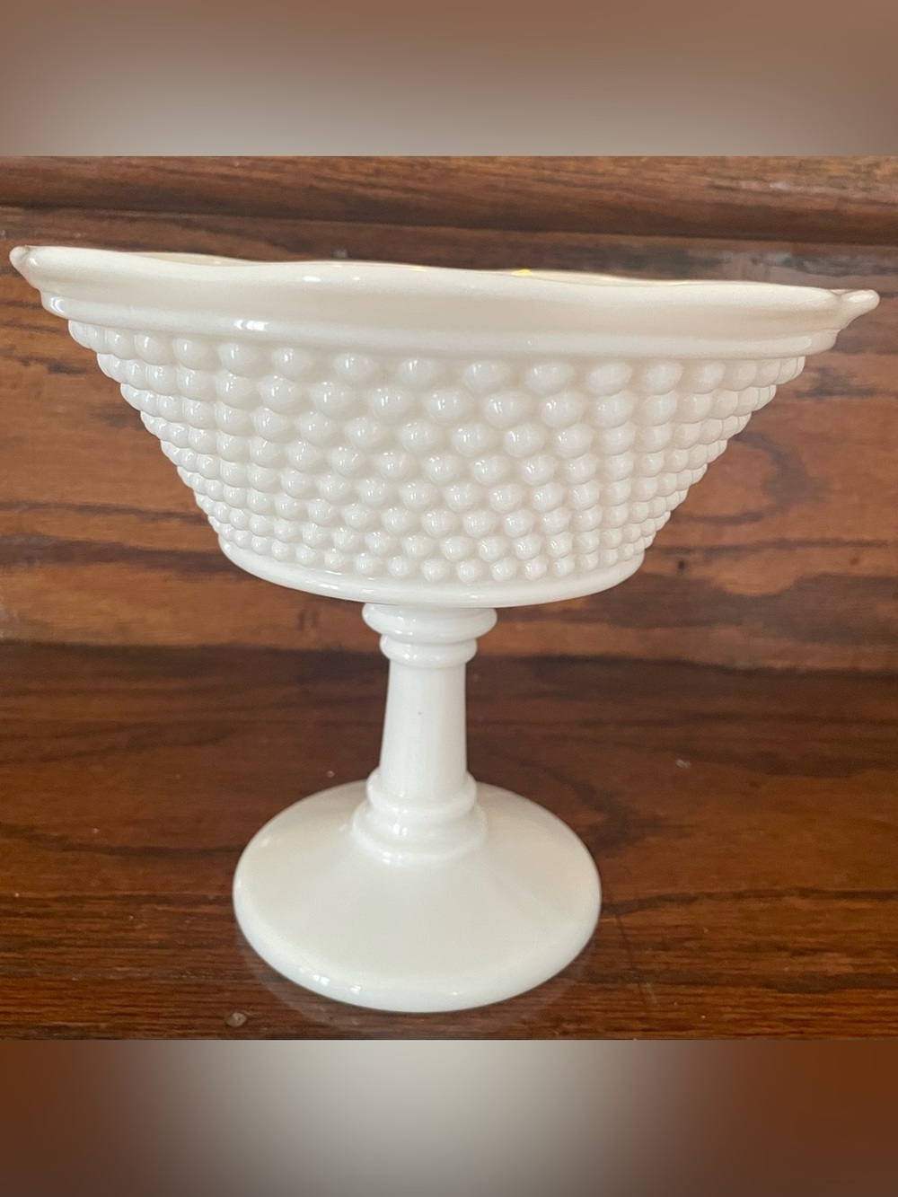 Westmoreland Milk Glass Hobnail Pedestal Bowl Compote Candy Dish